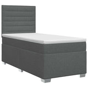 Letto box spring con materasso Grigio Scuro Singolo Tessuto 3453501