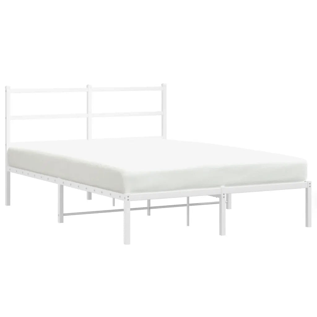 Giroletto con Testiera Metallo Bianco 140x190 cmcod mxl 110486