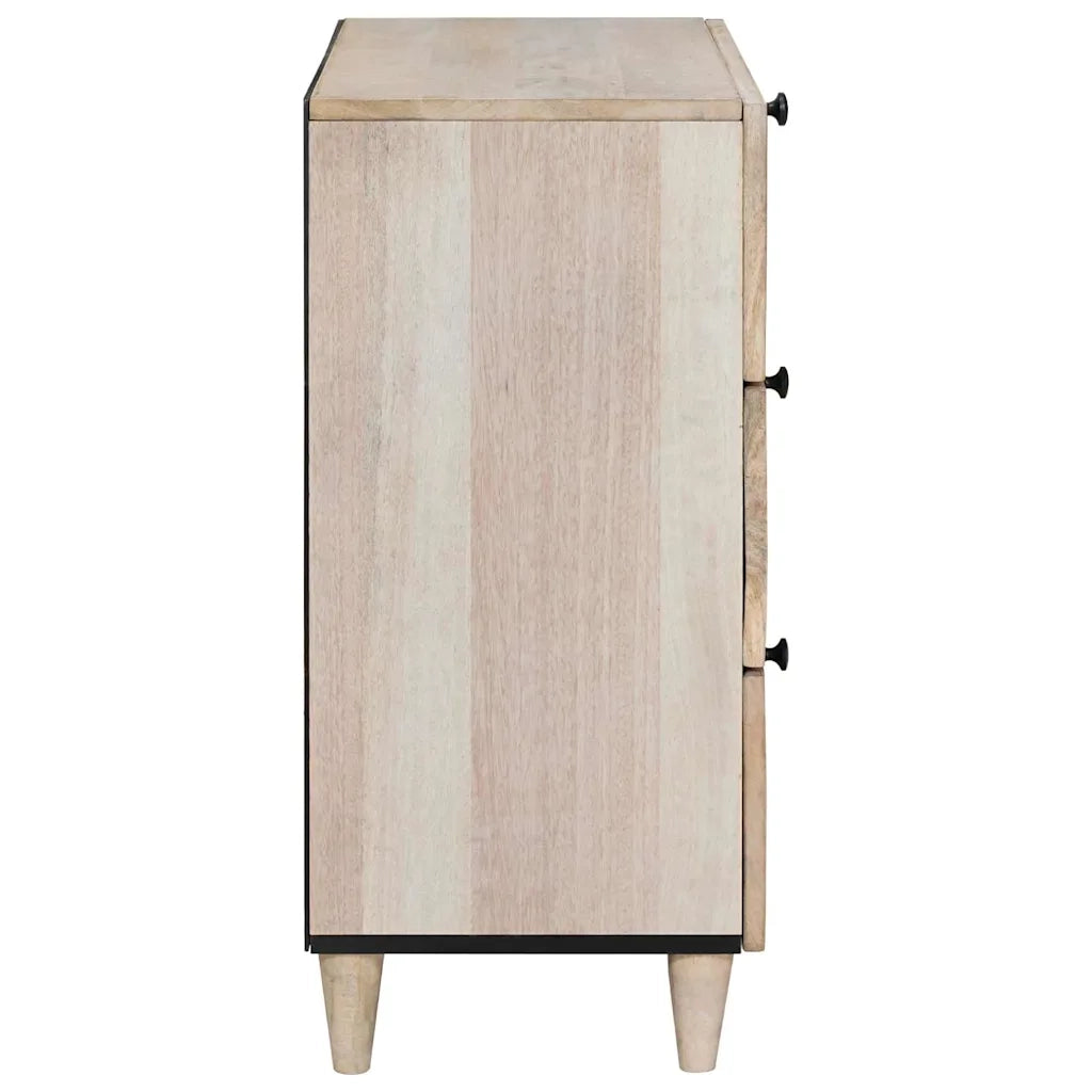 vidaXL Comodino Beige 50 x 33 x 60 cm legno massello di mango