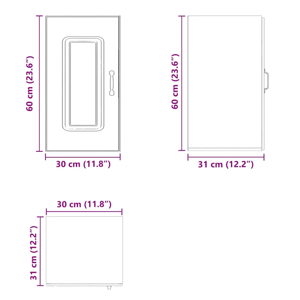 vidaXL Base da Cucina Kalmar Bianco Lucido in Legno Multistrato