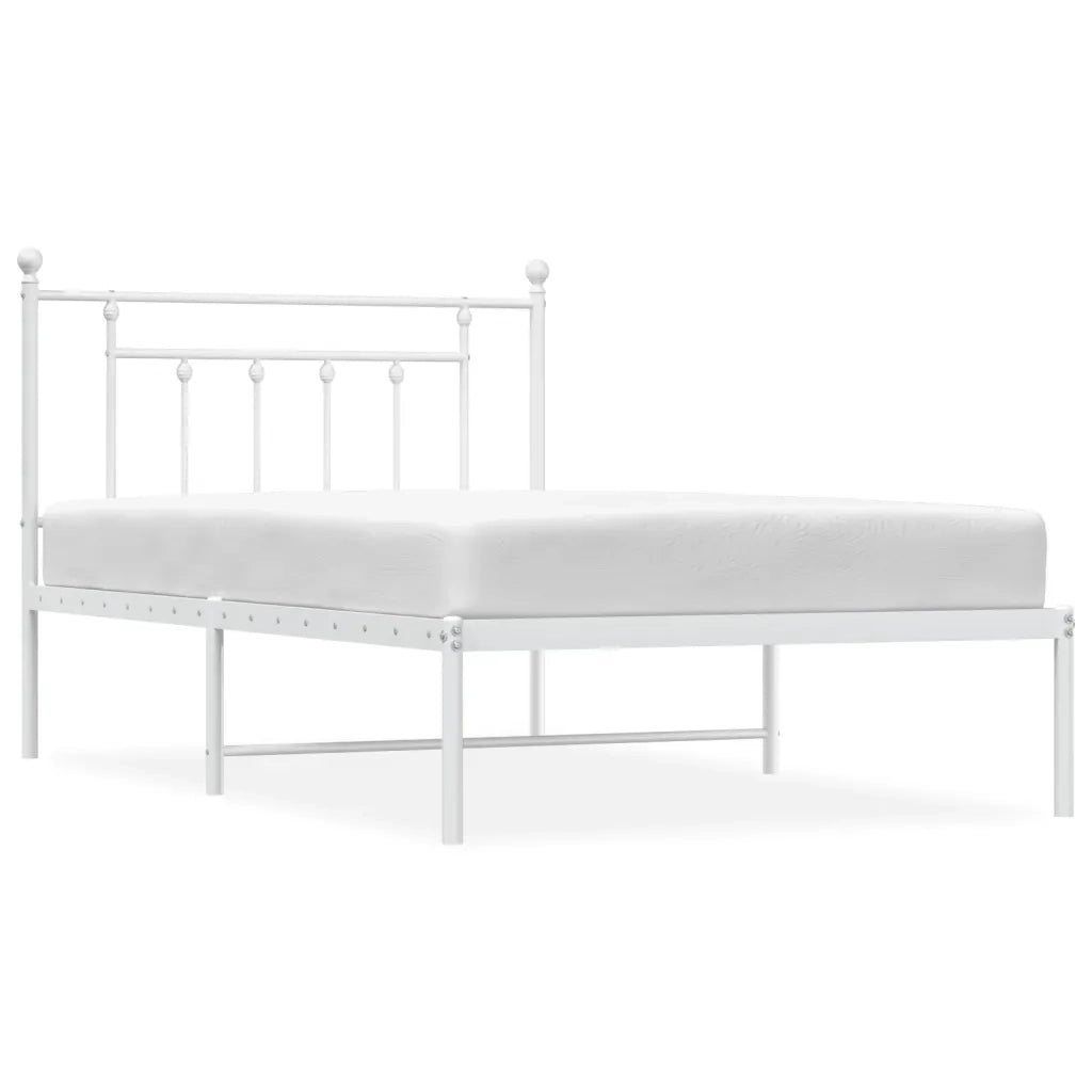 Giroletto con Testiera Metallo Bianco 107x203 cmcod mxl 129765