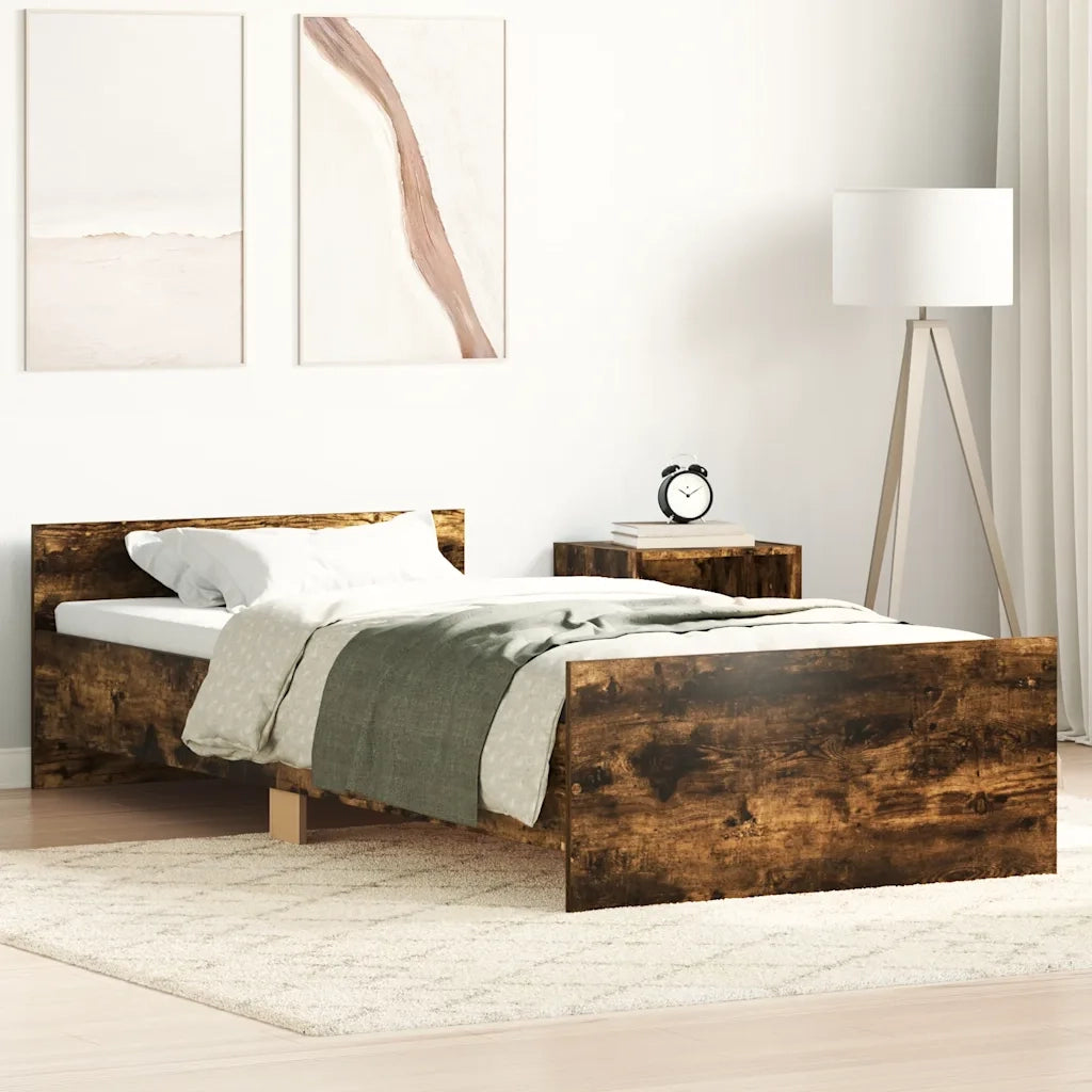 Giroletto senza Materasso Rovere Fumo 90x200 cm in Truciolato 835929