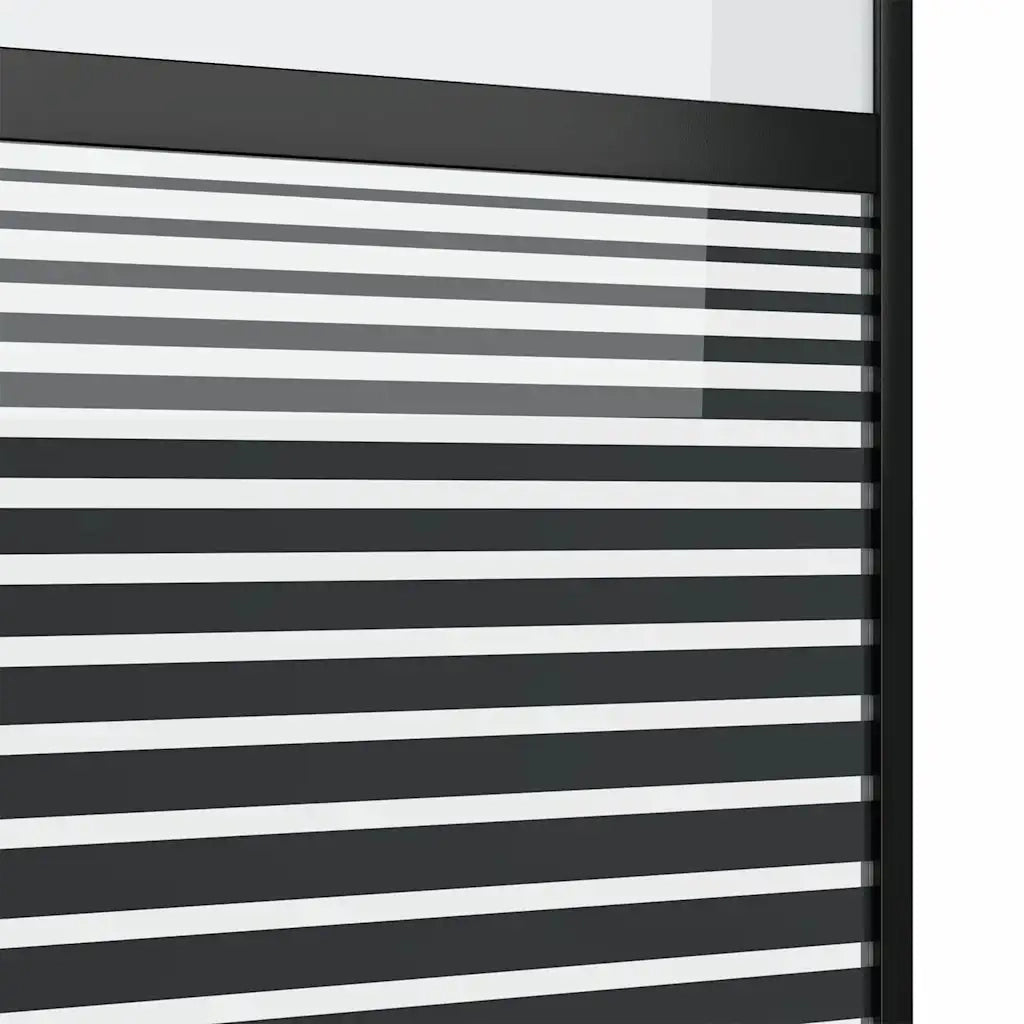 Porta in vetro Rigato Nero 90 x 2 x 205 cm Alluminio