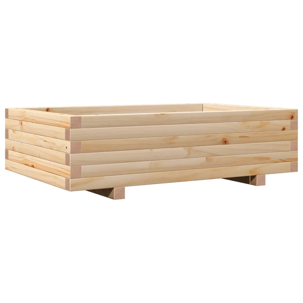 Fioriera da Giardino-Vaso da Esterno 90x60x26,5 cm in Legno Massello di Pino