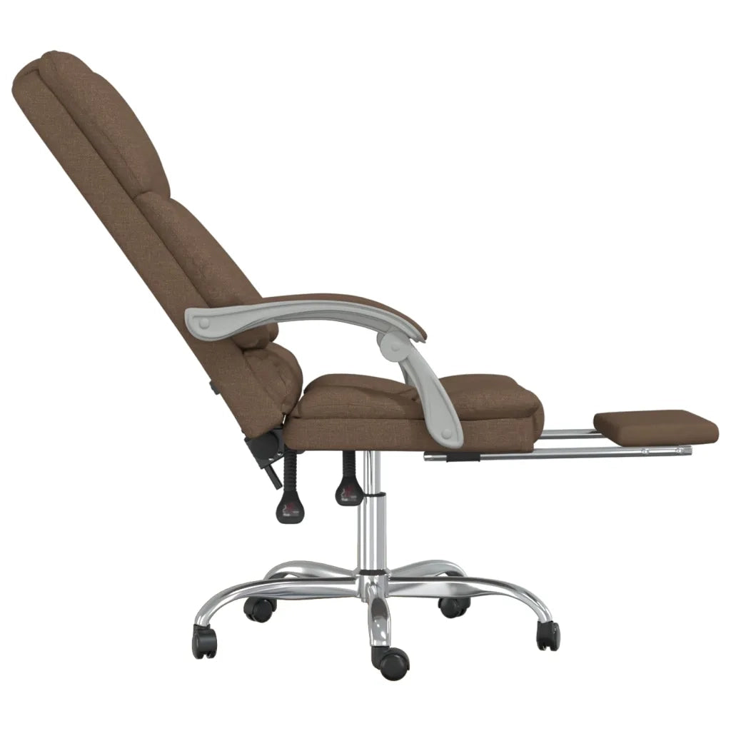 Sedia da Ufficio Massaggio Reclinabile Marrone in Tessuto cod mxl 35265