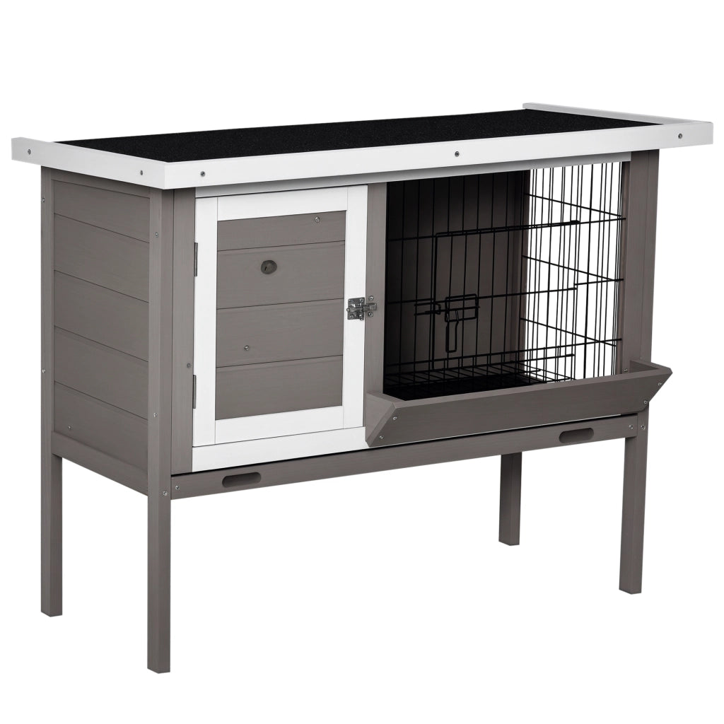 Conejera Jaula Elevada per Animali Piccoli ¨C zephmum ¨C Grigio 91x46x71 cm