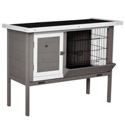 Conejera Jaula Elevada per Animali Piccoli ¨C zephmum ¨C Grigio 91x46x71 cm
