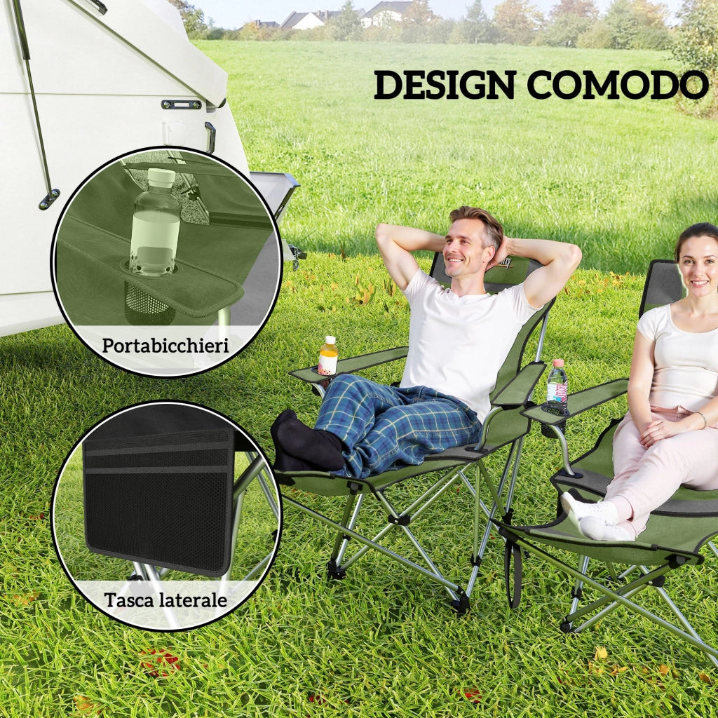 Sedie da pranzo pieghevoli ¨C Zephmum ¨C Verde, 82x50/100x88 cm