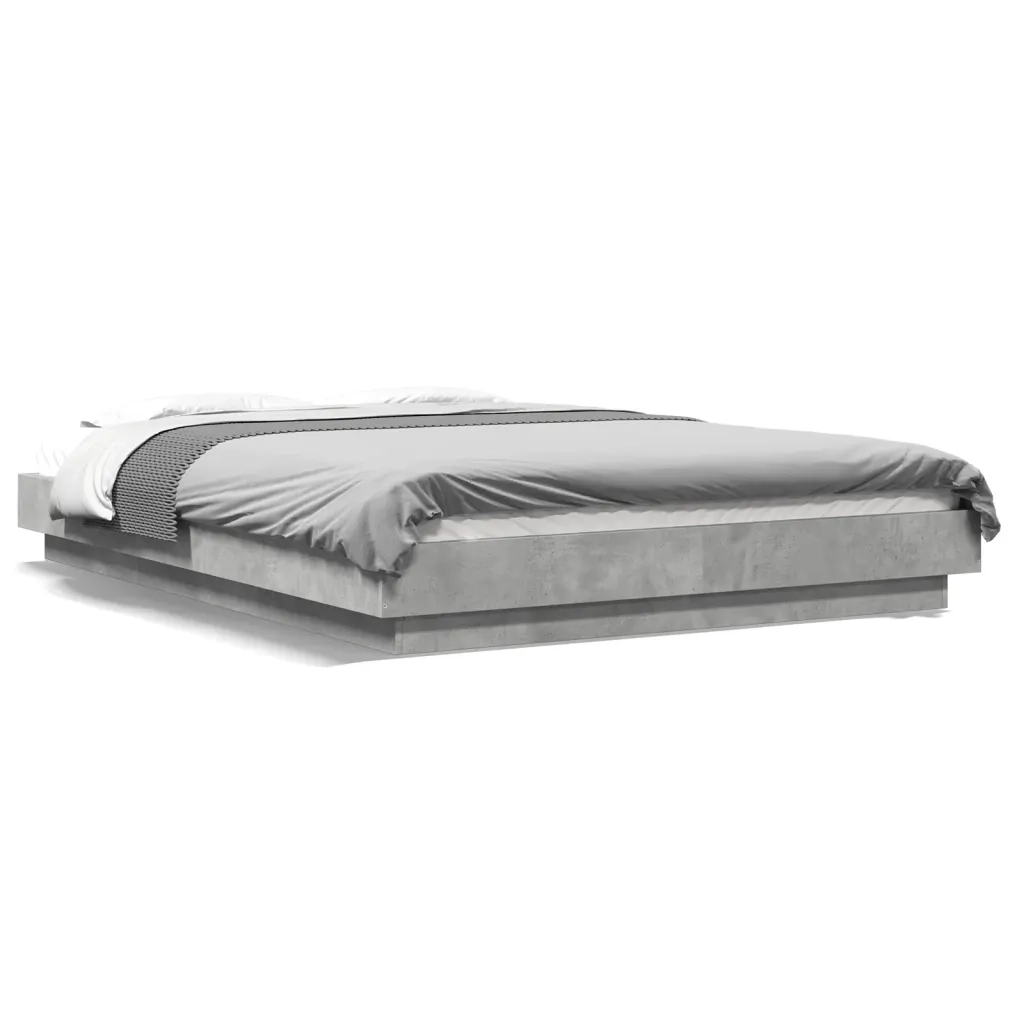 Giroletto-Struttura Letto Grigio Cemento 120x200 cm in Legno Multistrato 743081