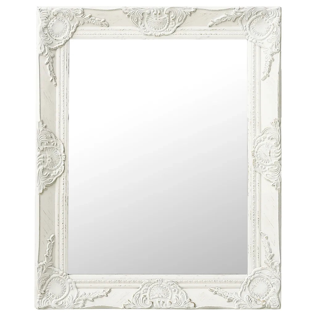 Specchio da Parete Stile Barocco 50x60 cm Biancocod mxl 127262