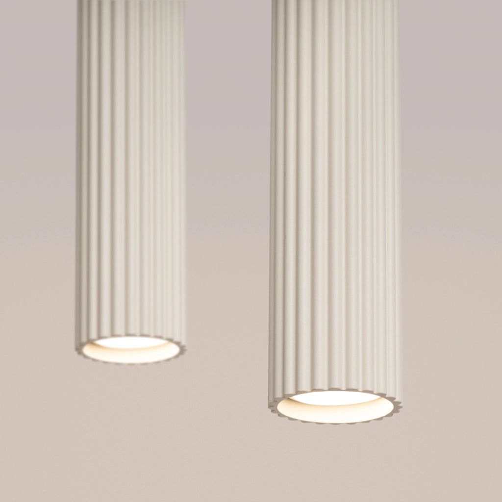 Lampada a sospensione beige GRAVIO 2 luci GU10 Pure Lume