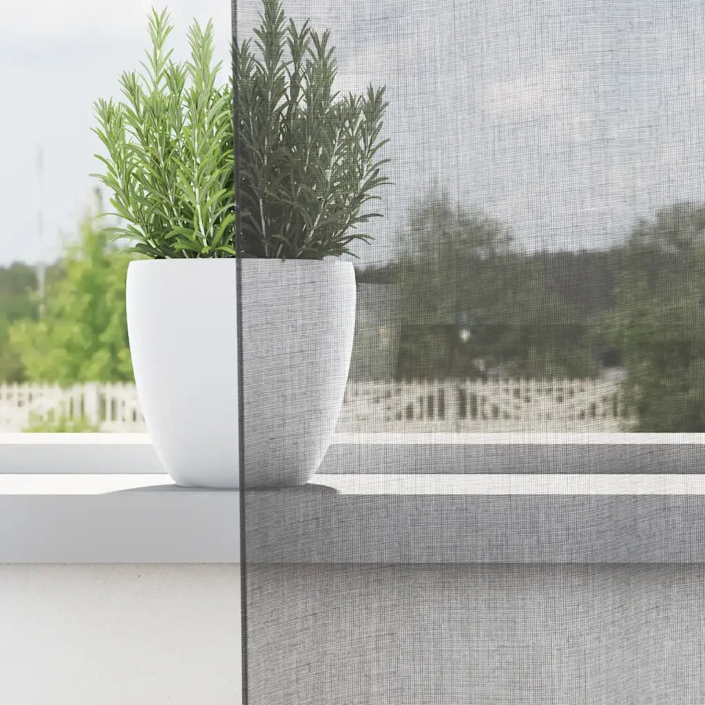 Tende in Voile con Tasche per Aste 2 pz Grigio Scuro 4102185
