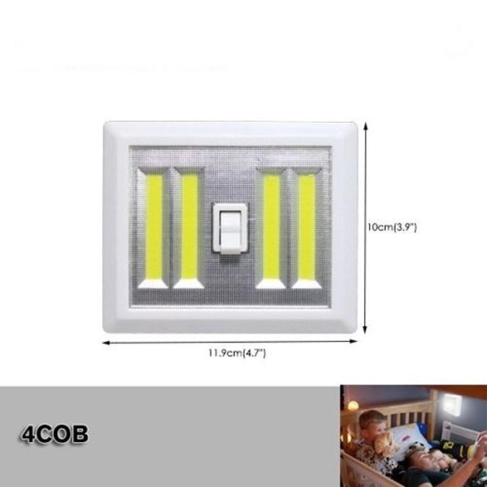 Trade Shop - Punto Luce Led Con Interruttore Cob 3w Faretto Lampada Da Muro Per Armadio -