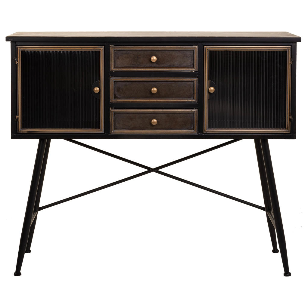 Credenza in metallo marrone 122x42x100h