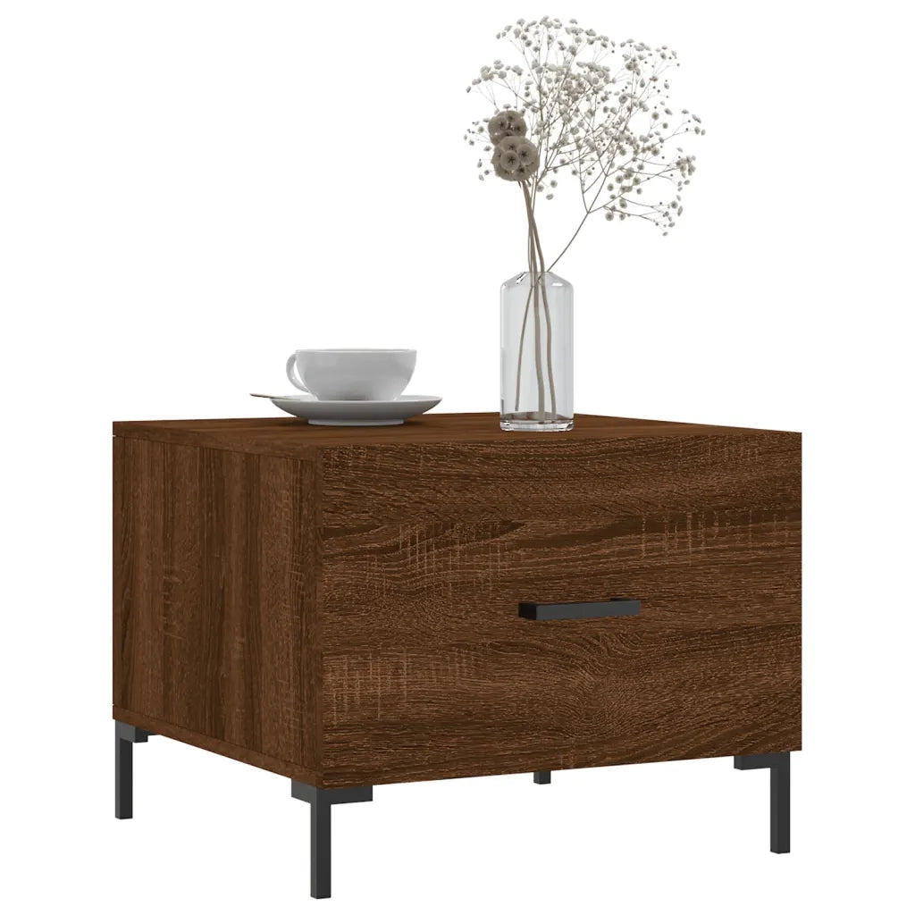 2 pz Tavolini salotto | Tavolino da caff¨¨ | Tavolino da Soggiorno Rovere Marrone 50x50x40 Legno Multistrato