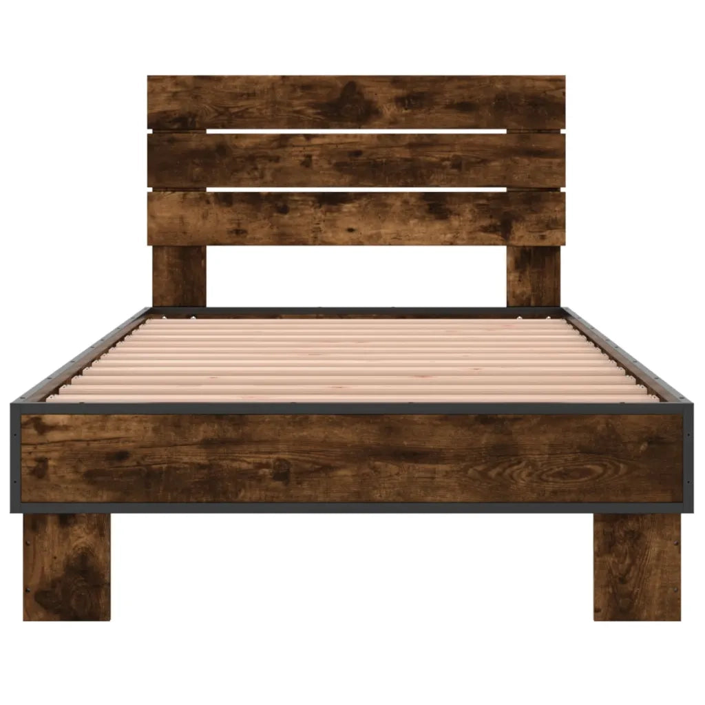 Giroletto Rovere Fumo 90x200 cm in Legno Multistrato e Metallo