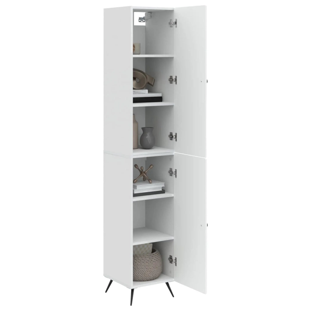 Set di armadi 2 pcs Bianco Lucido Legno ingegnerizzato