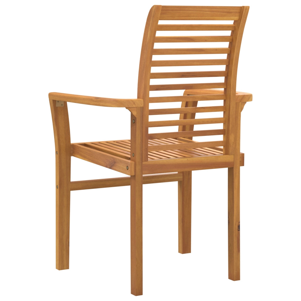 Sedia da Giardino Impilabile 4 pz Legno Massello Teak