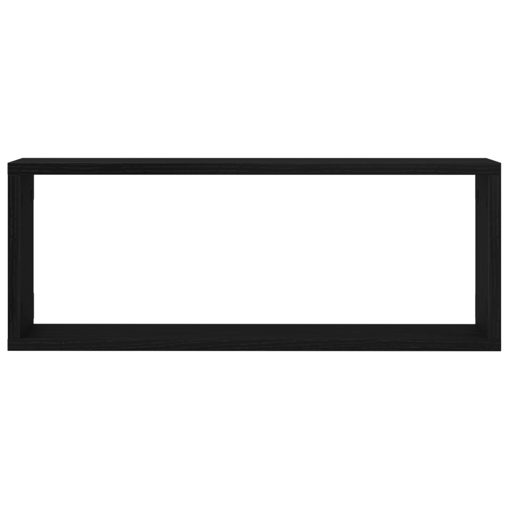 Mensole a muro 6 pezzi Nero Rovere 60x15x23 cm Legno ingegnerizzato
