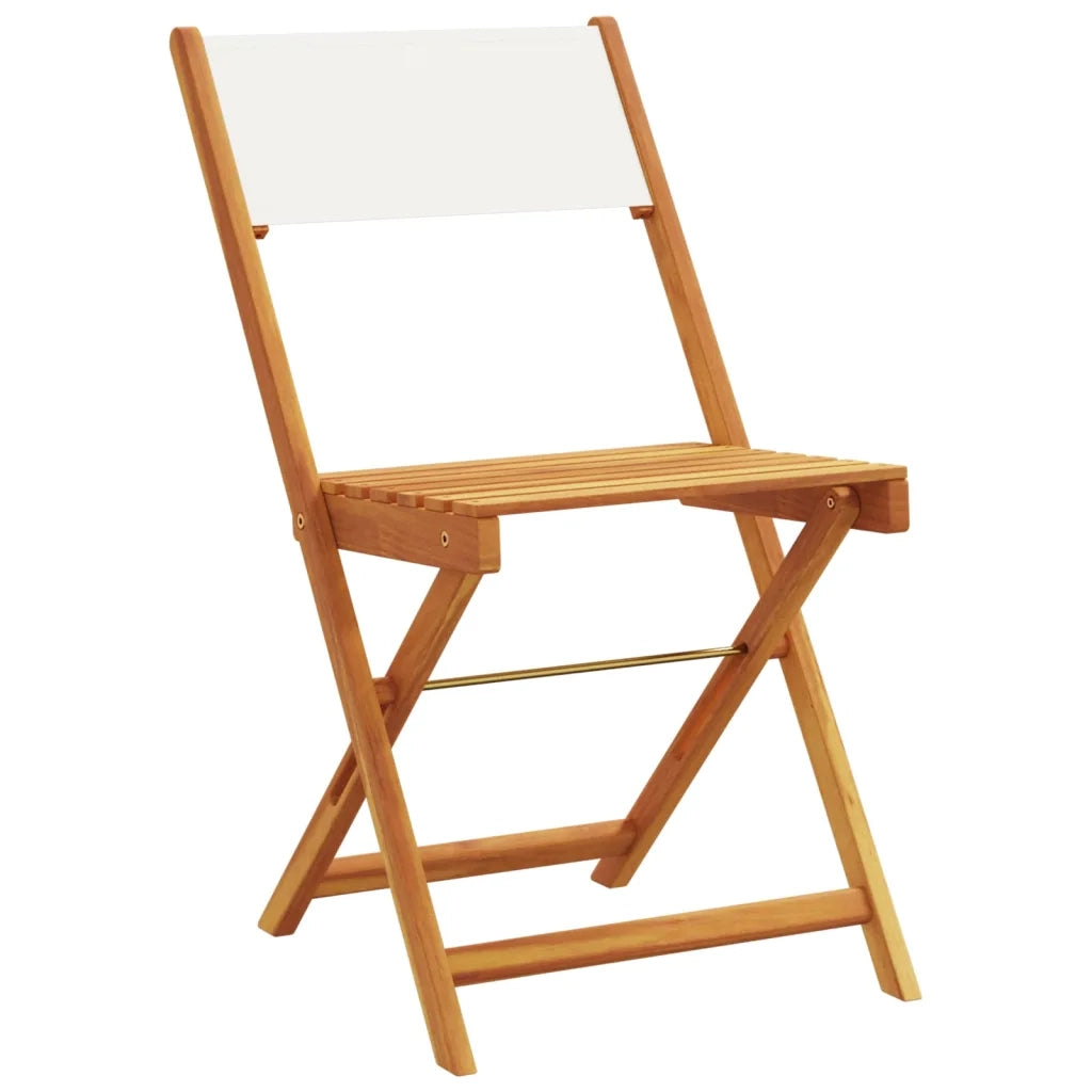Set da Bistrot 3pz Bianco Crema in Tessuto e Legno Massello 3281760