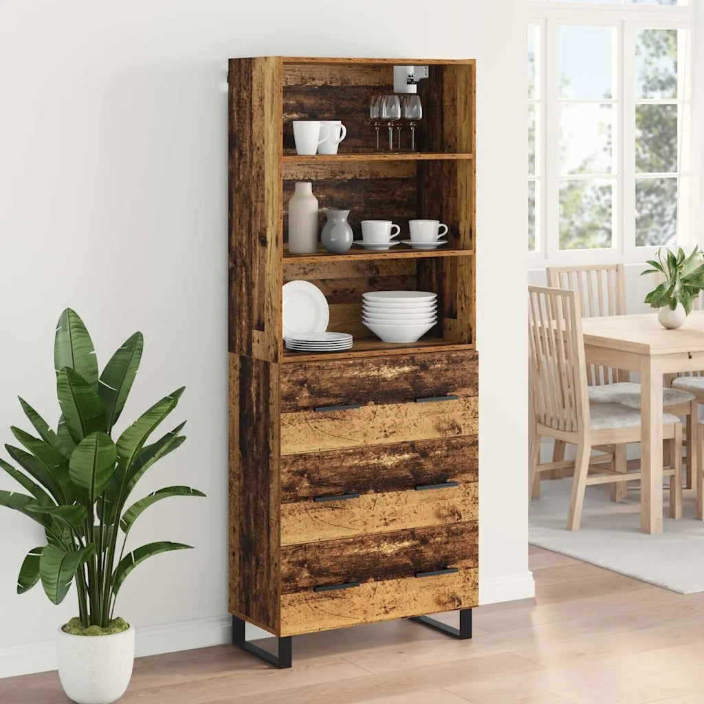 Credenza con cassetto 2 pcs Legno vecchio Legno multistrato 3415673