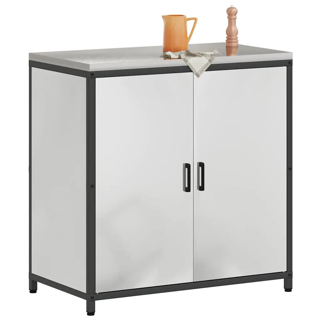 Stoccaggio in cucina con porta Argento 60 x 50 x 92 cm Acciaio