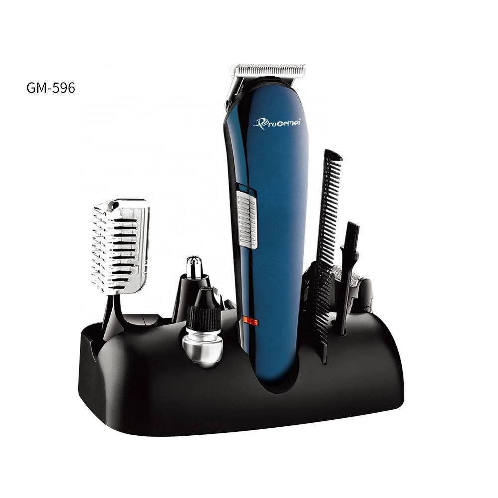 Trade Shop - Rasoio 8in1 Gm596 Batteria Ricaricabile Trimmer Kit Cura Uomo Tagliacapelli Barba -