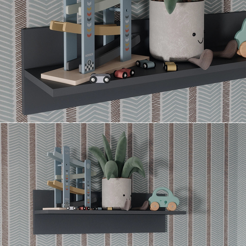 Vitalispa Scaffale a muro Grigio 70 x 20 cm