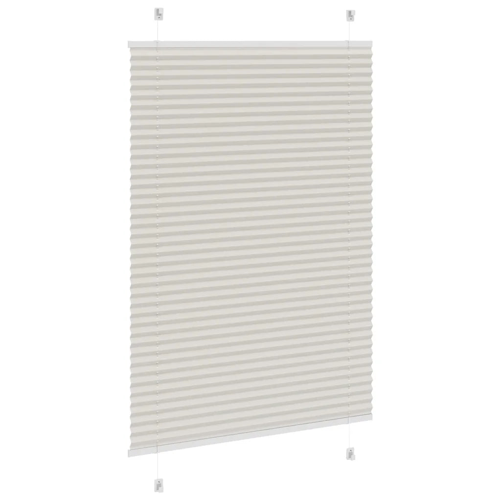 Tenda Plissettata Grigio Chiaro 85x100 cm Larghezza Tessuto