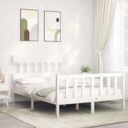 Giroletto senza Materasso-Struttura Letto Bianco 120x200 cm Legno Massello Pino 748231