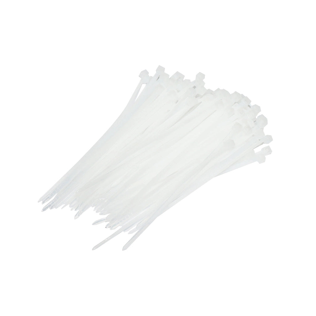 Fascette in plastica 3.5×250 mm – bianche – set da 100 pezzi Breckner Germany