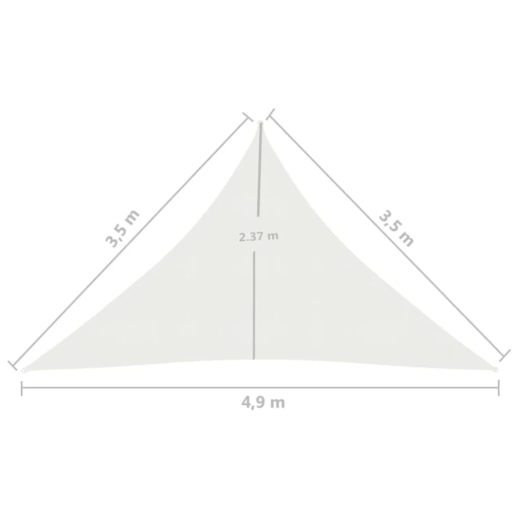 Vela ombreggiante/ombrellone 160 g/m² 3,5 x 3,5 x 4,9 m HDPE bianco 02_0009009