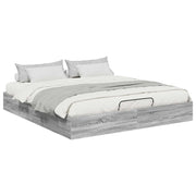 Letto matrimoniale | Letto per adulti | Letto ottomano Sonoma grigia 203 x 160 x 25 cm
