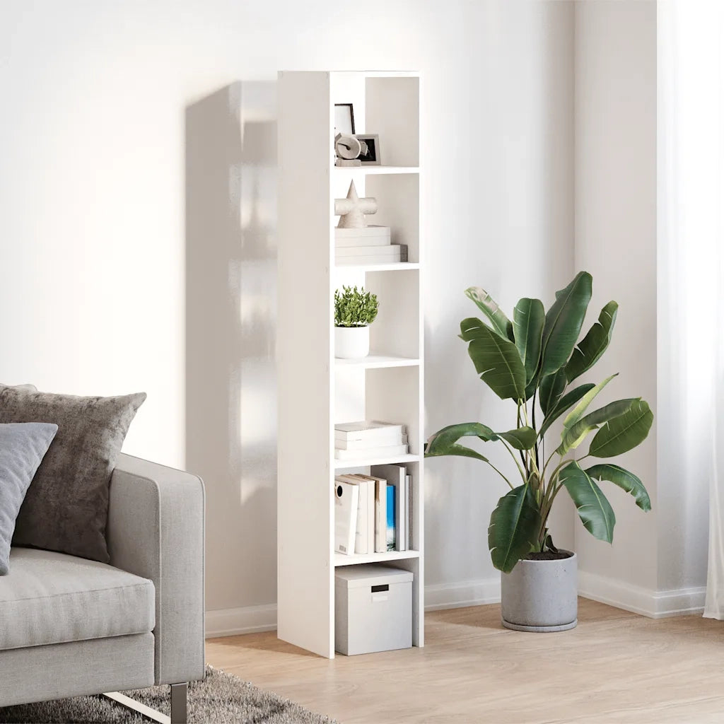 Librerie 2 pz Impilabili Bianchi 30x30x80 cm Legno Multistrato 858804