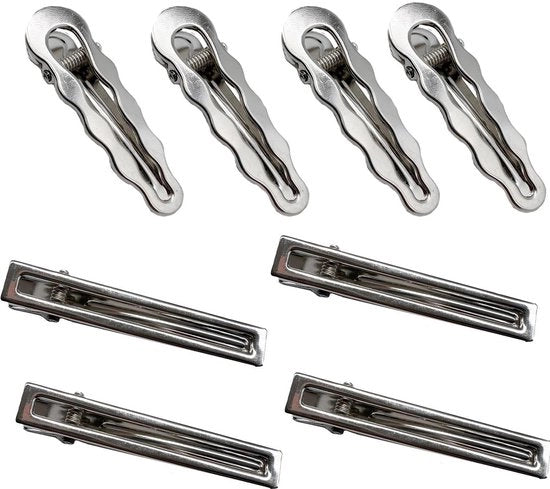 Set di Klemme da Golf da 8 - Otrente Antislip - Otrente Mini Klemme da Capelli - Spille da Capelli - Golf in Metallo Argento - Progetto Duraturo - Klemme da Capelli
