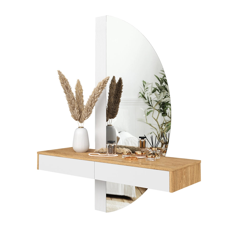 Vicco Tavolo da toeletta Bianco 120 cm con illuminazione a LED
