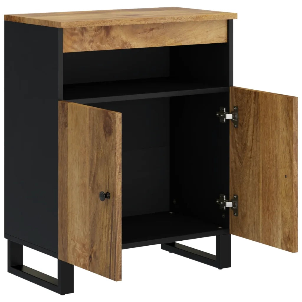 Credenza con 2 Ante 60x33x75 cm in Legno Massello di Mango 352916