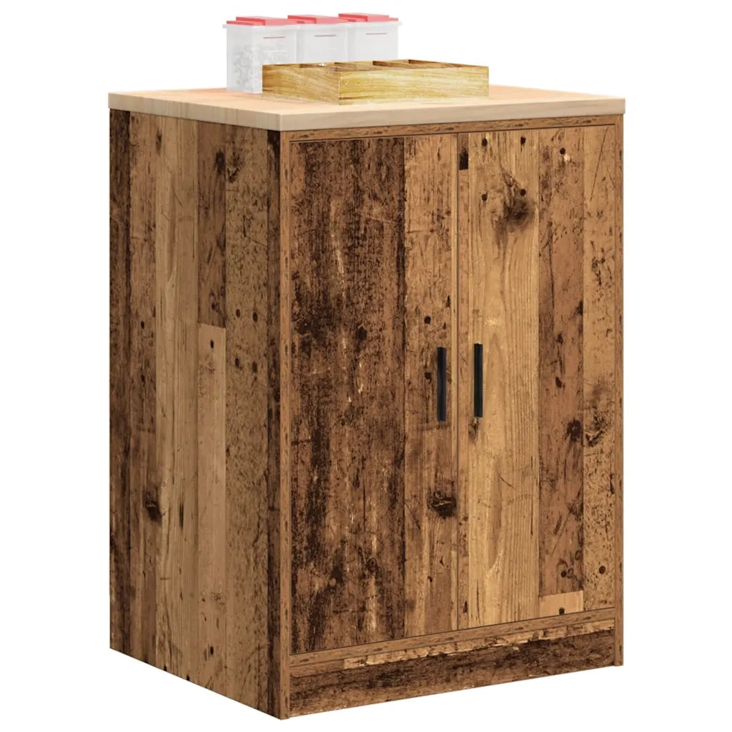 Armadietto da Garage in Legno Vecchio 60x51x85 cm 860578