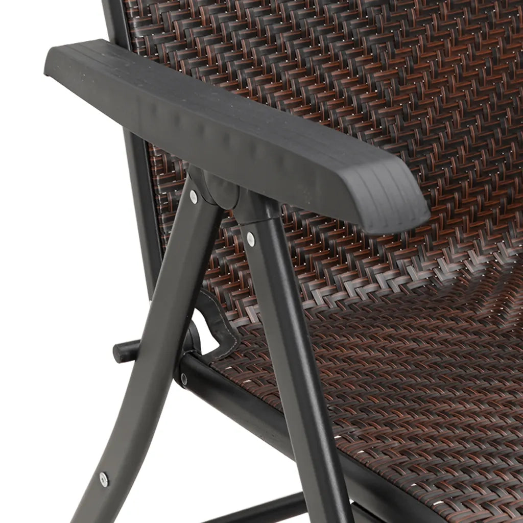 Sedie Pieghevoli da Giardino 8 pz Marroni in Polyrattan 3270611