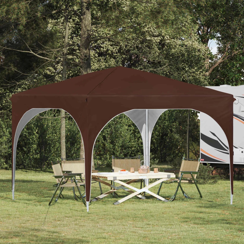 Tenda per feste a pop-up-Gazebo 290 x 290 x 245 cm Marrone 641448