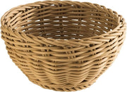 Mandino profilo, mandria in tessuto latticinato, colore miele, con cassetta di viti, contenitore per pane e alimenti, diametro Ø 16 cm, altezza 8 cm