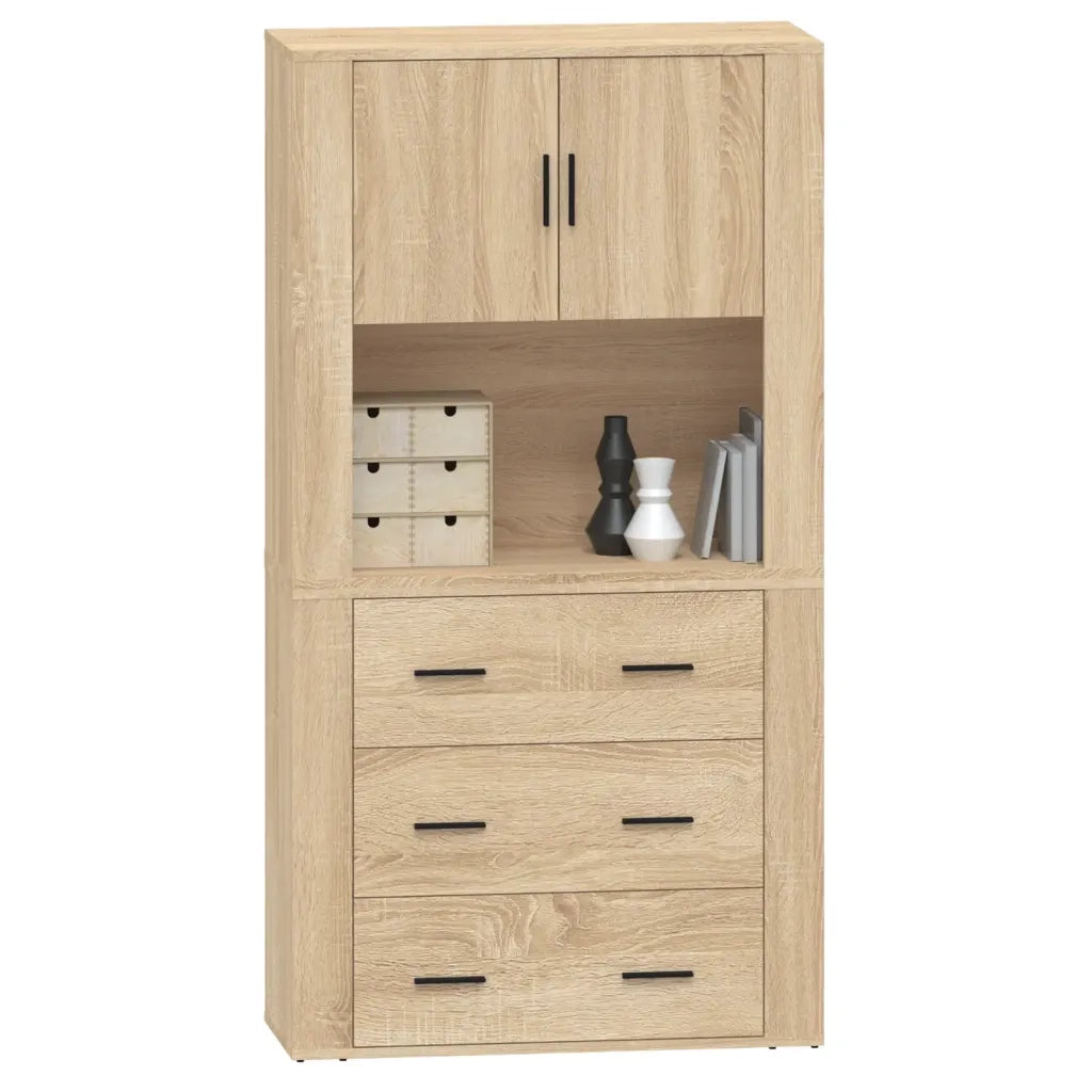 Credenza | Madia | Buffet da pranzo | Armadio da pranzo Rovere Sonoma in Legno Multistrato