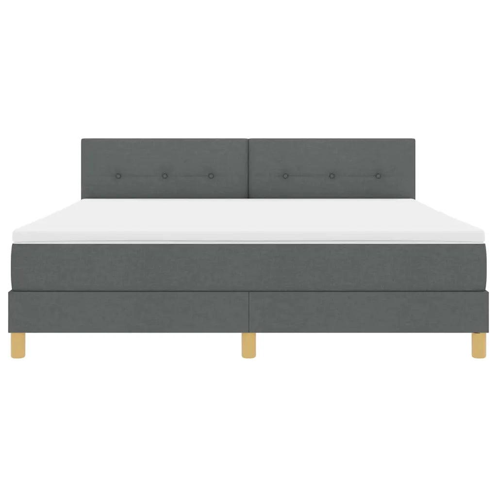 Letto a molle con cuscino Grigio scuro 180 x 200 cm Tessuto 3338938