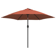 Ombrellone da Esterni con Palo in Metallo 300 cm Terracotta