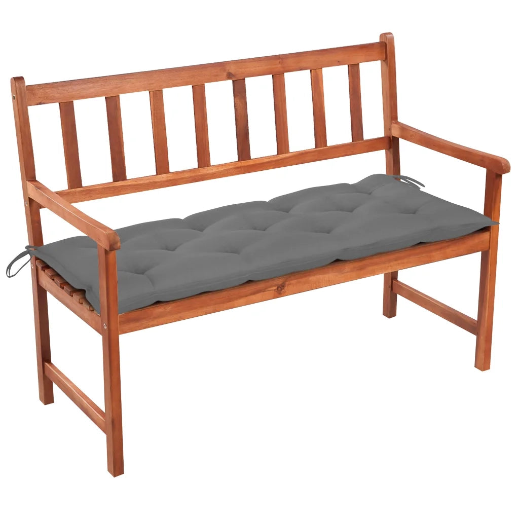 Panca da Giardino con Cuscino 120 cm in Massello di Acacia