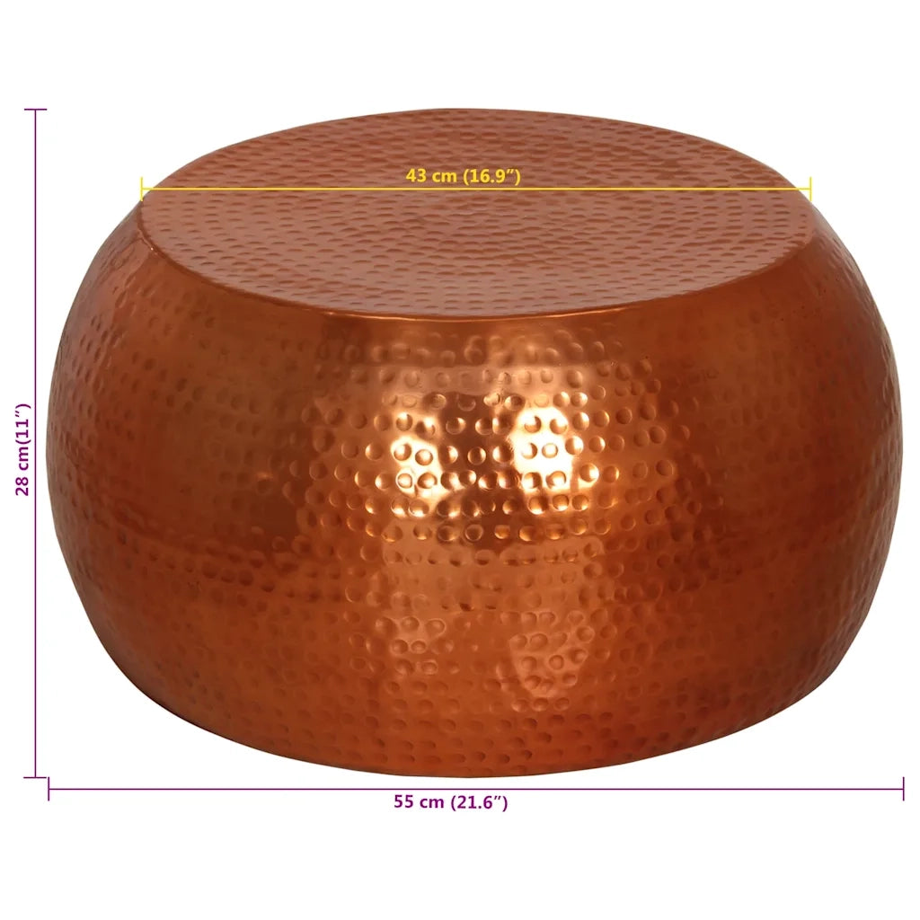 Tavolino da Salotto in Ottone Ã˜55x28 cm in Alluminio