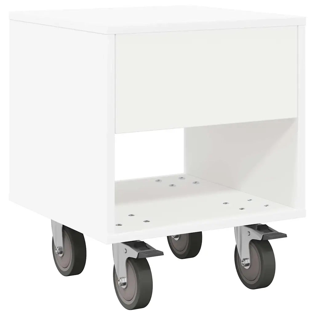 Set di 2 Comodini | Armadio da Notte | Mobiletto da notte Bianco 40,5 x 40 x 48 cm Legno multistrato