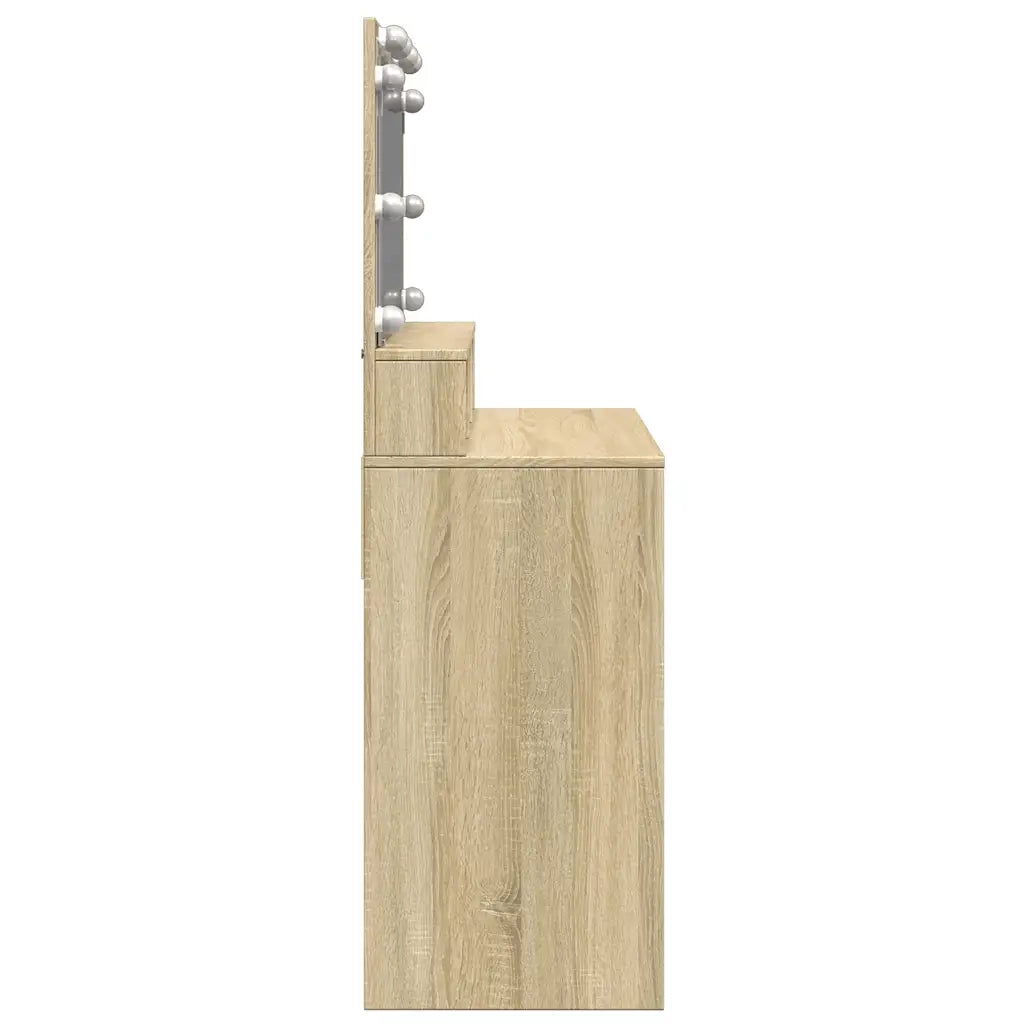 Toeletta con LED Rovere Sonoma 80x41x134,5 cm