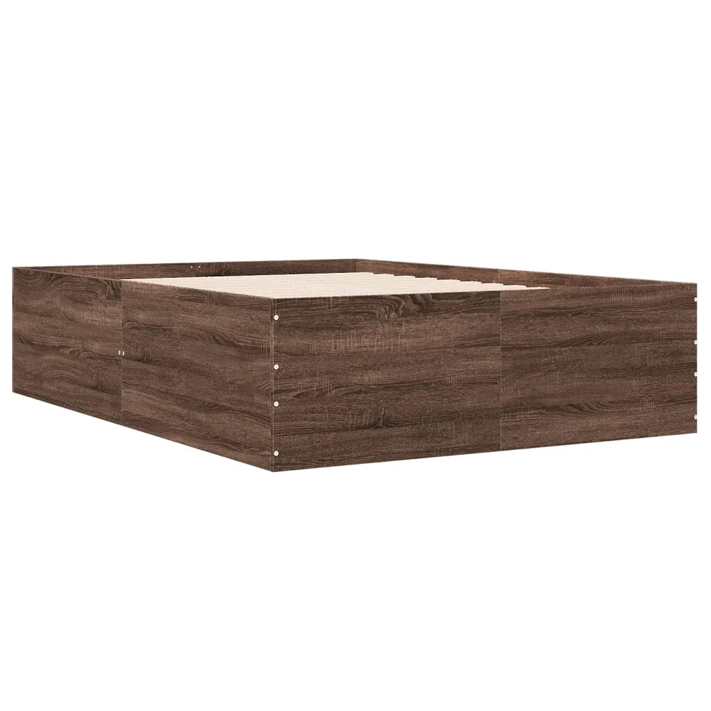 Giroletto-Struttura Letto Rovere Marrone 120x190 cm in Legno Multistrato