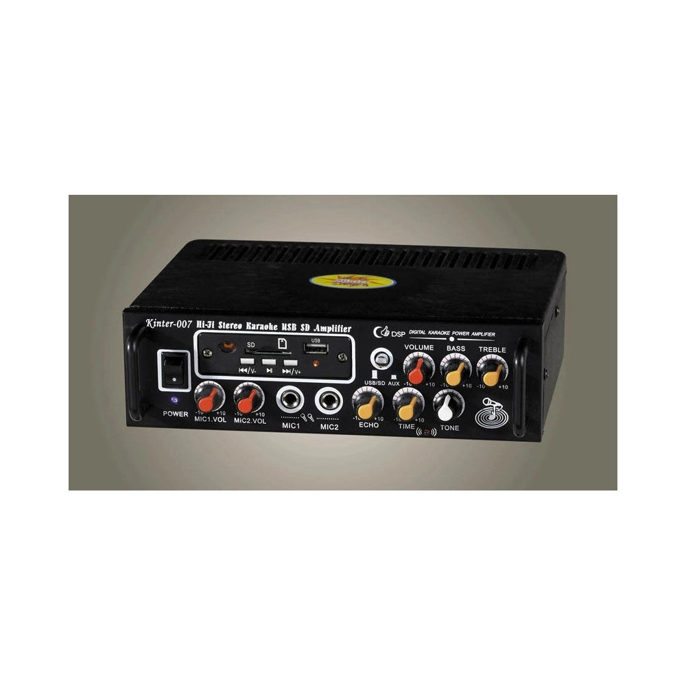 Trade Shop - Amplificatore Audio Stereo Mp3 Usb Sd Card Radio Fm 50w 2 Ingressi Rca Ma-007 -